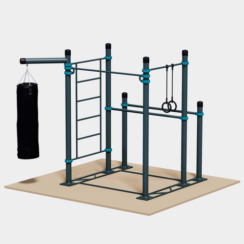 Комплекс для взрослых и детей с турниками и боксерским мешком