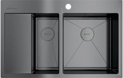 Мойка Akisame 78-2-GM-R нерж.сталь/вороненая сталь(арт.4973102)