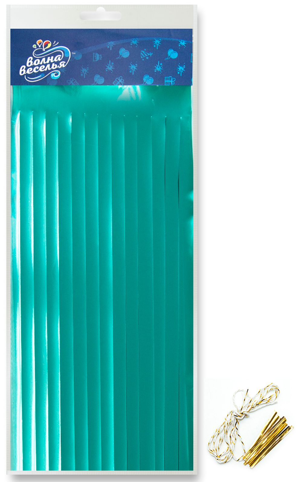 Гирлянда Тассел, Тиффани, Металлик, 35*12 см, 12 листов.