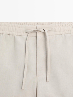 Massimo Dutti Короткие бермуды из 100% льна, песочный