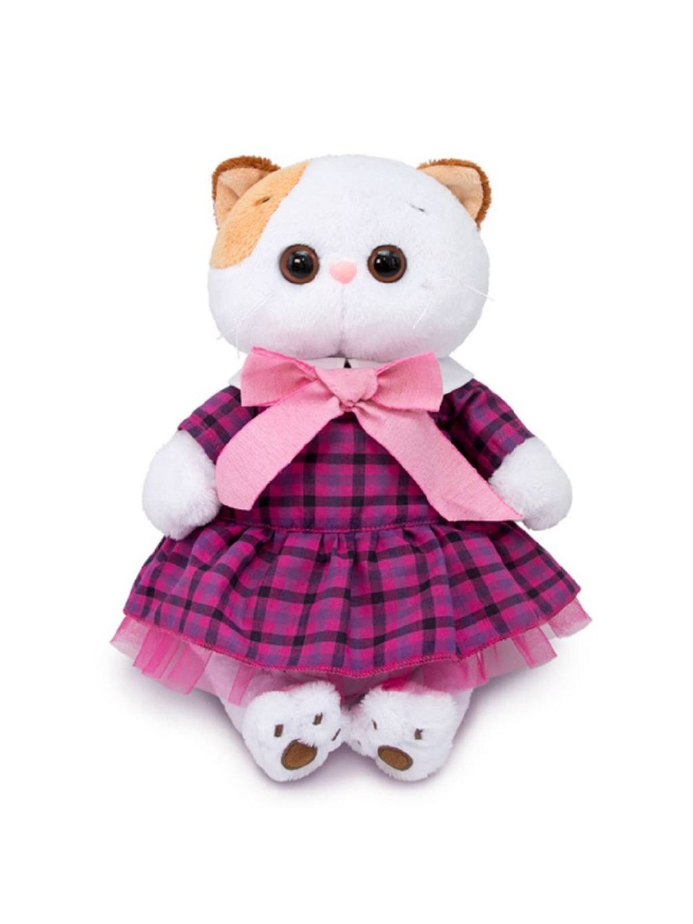 Мягкая игрушка Ли-Ли в платье в клетку 27 см