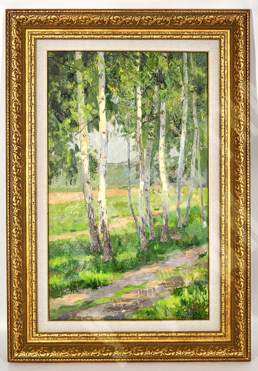 Кормилицын Д. П. (1921–2010). Пейзаж с березами. Холст, масло. 1960-е.