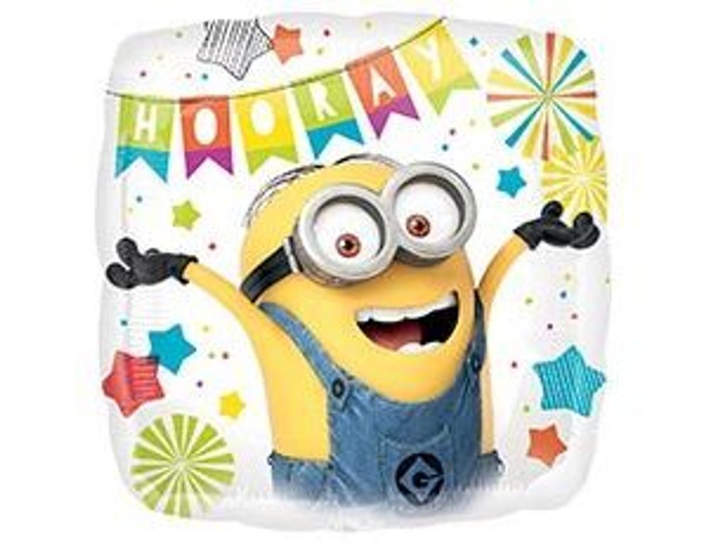 Шар (18''/46 см) Квадрат, Миньоны на вечеринке