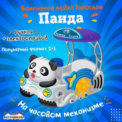 Семейная электрическая лодка-катамаран «Панда» , 2+1