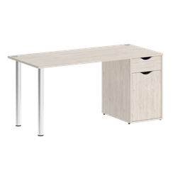 Home Office Стол письменный VR.SP-3-158.1 Денвер Светлый/Хром 1580*720*750