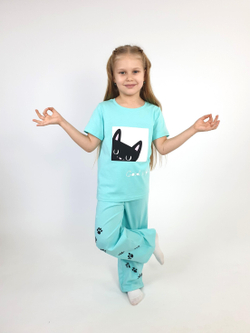 7-55-4 Пижама для девочки (фуфайка и брюки)