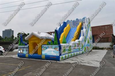 Детский надувной батут-горка "Весёлая горка" 15*9*9 м