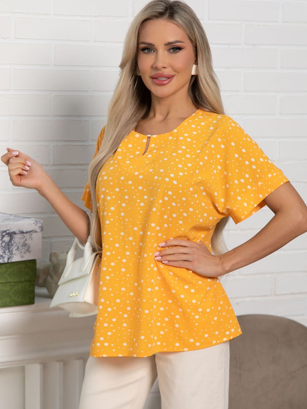 Блуза Офелия (желтая) Б15404-50М LT Collection