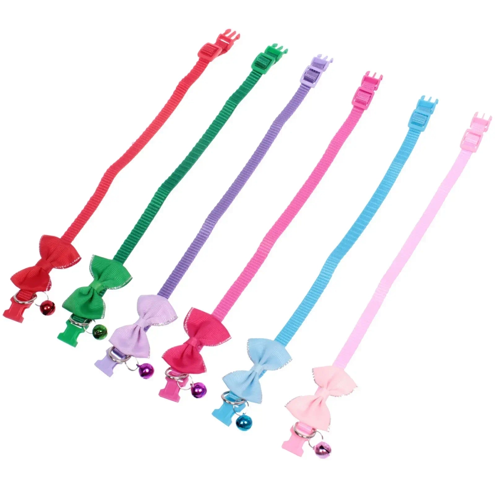 Ошейник с колокольчиком 1*19-32см «Zoo City-Классическая бабочка» микс цветов (минивложение 12шт)