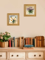 Картина настенная интерьерная в раме "под дерево" 26*26 см