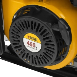 Генератор бензиновый DENZEL PS 90 EA, 9 кВт и 460 см3 объем двигателя, 230 В и 25л объем топливного бака, электростартер и коннектор автоматики, 2 розетки и выход USB 5В, силовые клеммы 946934