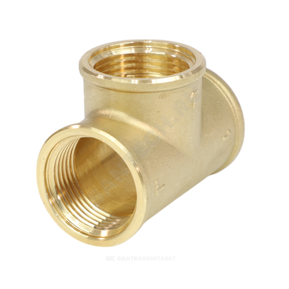 Тройник латунь Ду 40 (1 1/2") ВР LD LD.65.514.40