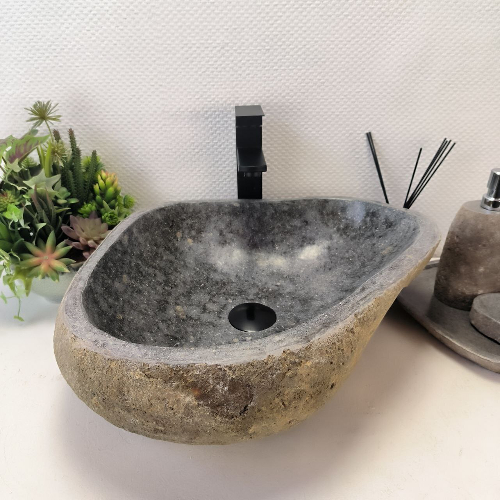 Раковина из речного камня RS-63415 (47*45*16) 0123