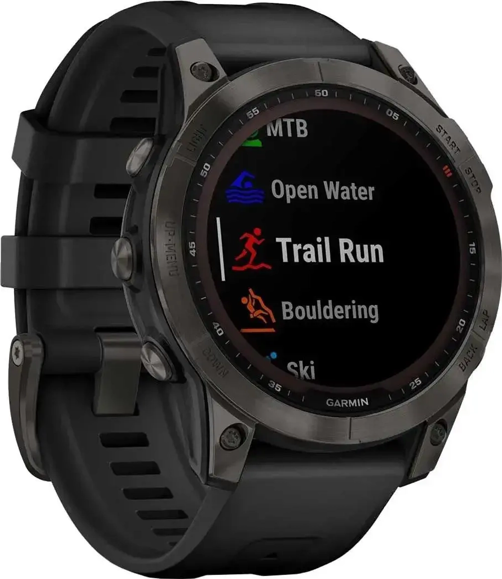 Умные часы Garmin Fenix 7 Sapphire Solar, серый