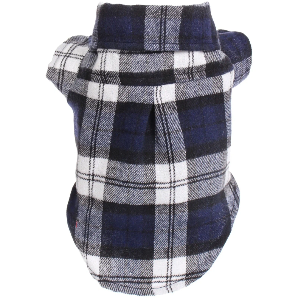 Кофта - рубашка фланелевая для мелких пород собак и кошек «BRO Style», цвет синий, р L