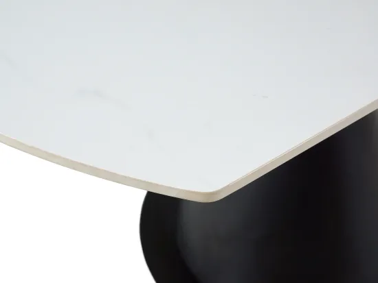 Раскладной обеденный стол Pion белая керамика 80-130