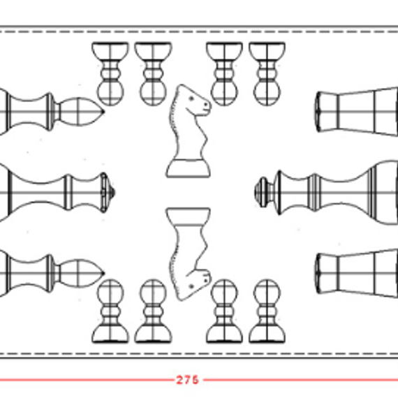 263 | Форма для шоколадных конфет &quot;Шахматы&quot; (275*205мм)