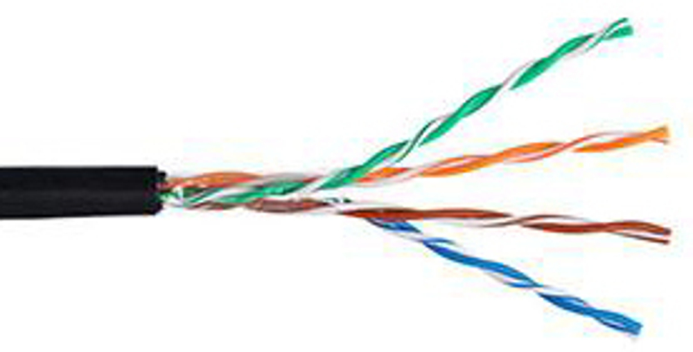 Кабель витая пара U/UTP 5e кат. 4 пары Netlan EC-UU004-5E-PE-BK