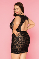 Комбинация и стринги Candy Girl Sasha черные 2XL