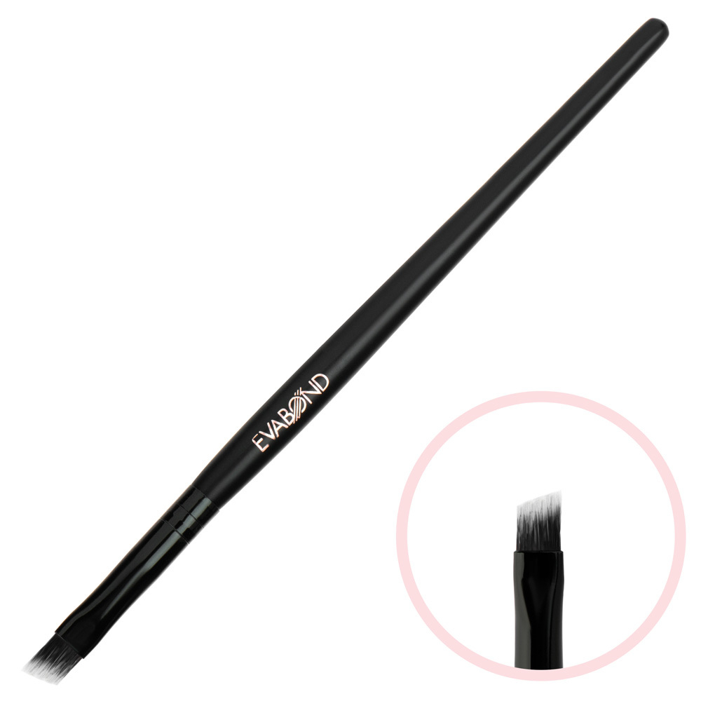 КИСТЬ МАКИЯЖНАЯ ДЛЯ БРОВЕЙ СКОШЕННАЯ №5 BLACK