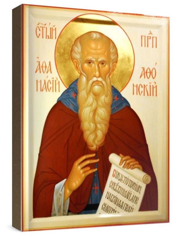 Афанасий Афонский (рукописная икона)
