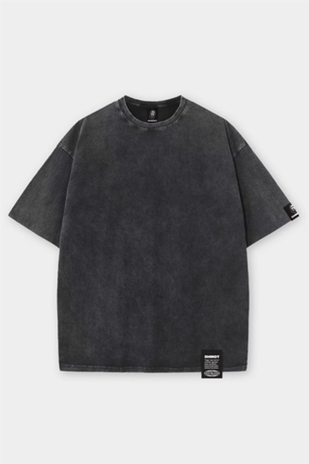 Футболка SHMOT BLANK, GARMENT DYE, Черный