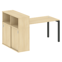 Метал Систем Куатро Стол письменный с шкафом-купе на П-образном м/к 50БП.РС-СШК-3.3 Т