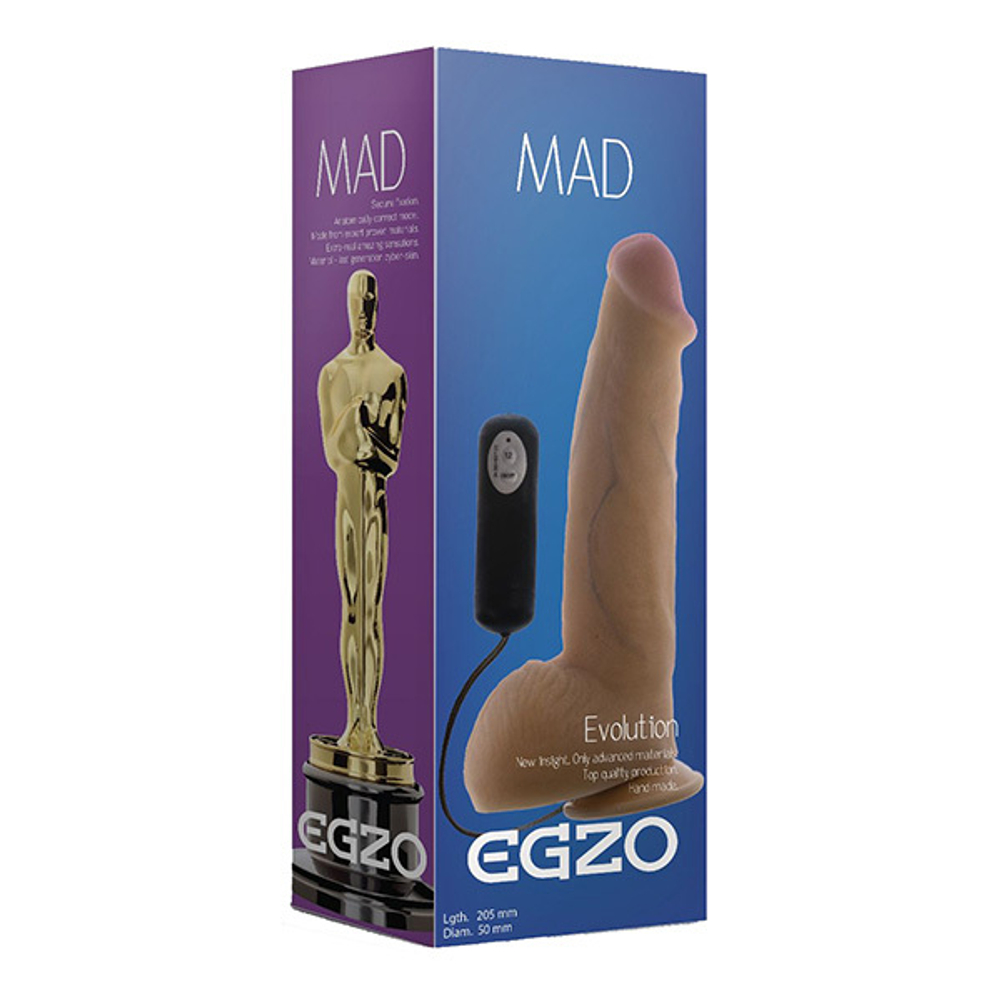 Реалистичный вибратор 20,5см на присоске Egzo Mad Oscar