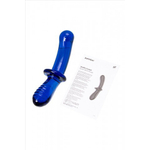 Стеклянный фаллоимитатор Satisfyer Double Crystal (20×5,5 см) синий