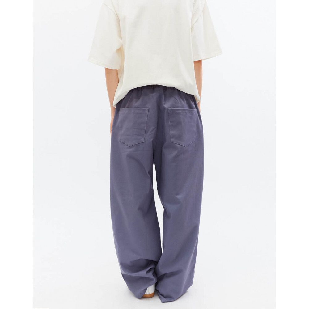 Брюки БИЧ широкие хлопковые голубые