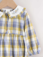 Платье-песочник и колготки в комплекте для девочки Next AN7-957, Синний, Желтый