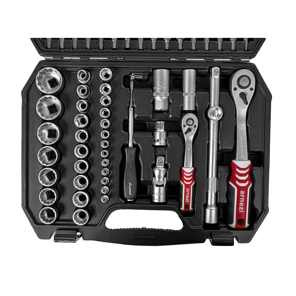 Набор инструментов 94 пр. 12-гранные головки 1/4DR, 1/2DR ARNEZI R0902094