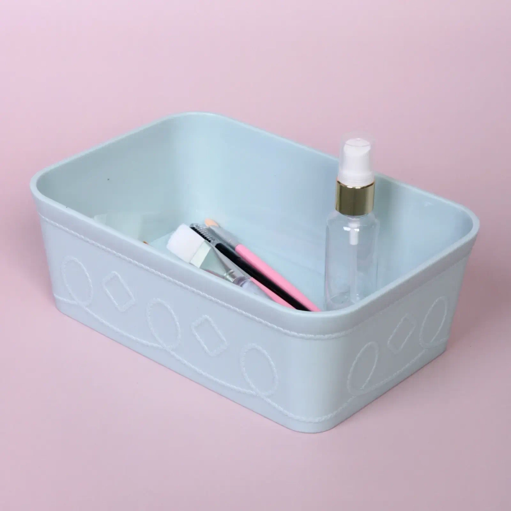 Контейнер для хранения «Пинто ФЛО», цвет аквамарин, 22*15*7,5см