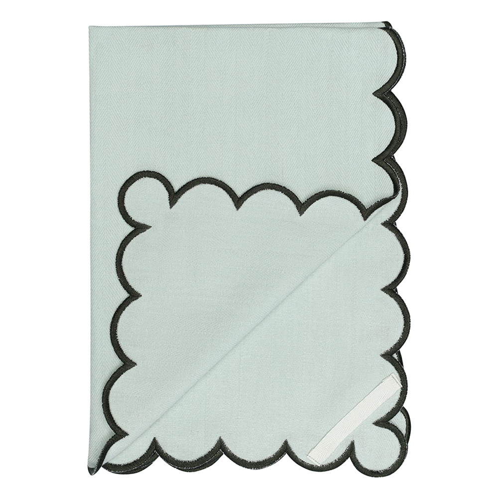 Набор кухонных полотенец с контрастным кантом зеленого цвета из коллекции trendy ruffles, 50х70 см