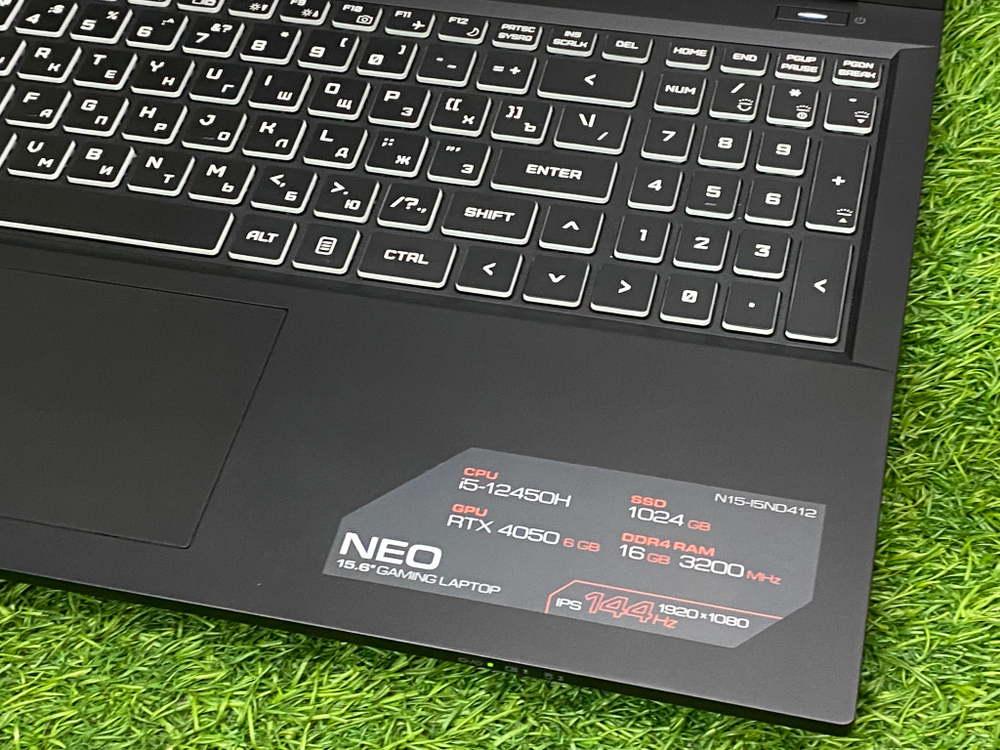Игровой Ardor 15.6" i5-12450H/RTX 4050 6GB/ IPS 144Hz/16GB/1TB SSD/ Gaming NEO[N15-I5ND412]/Windows 10