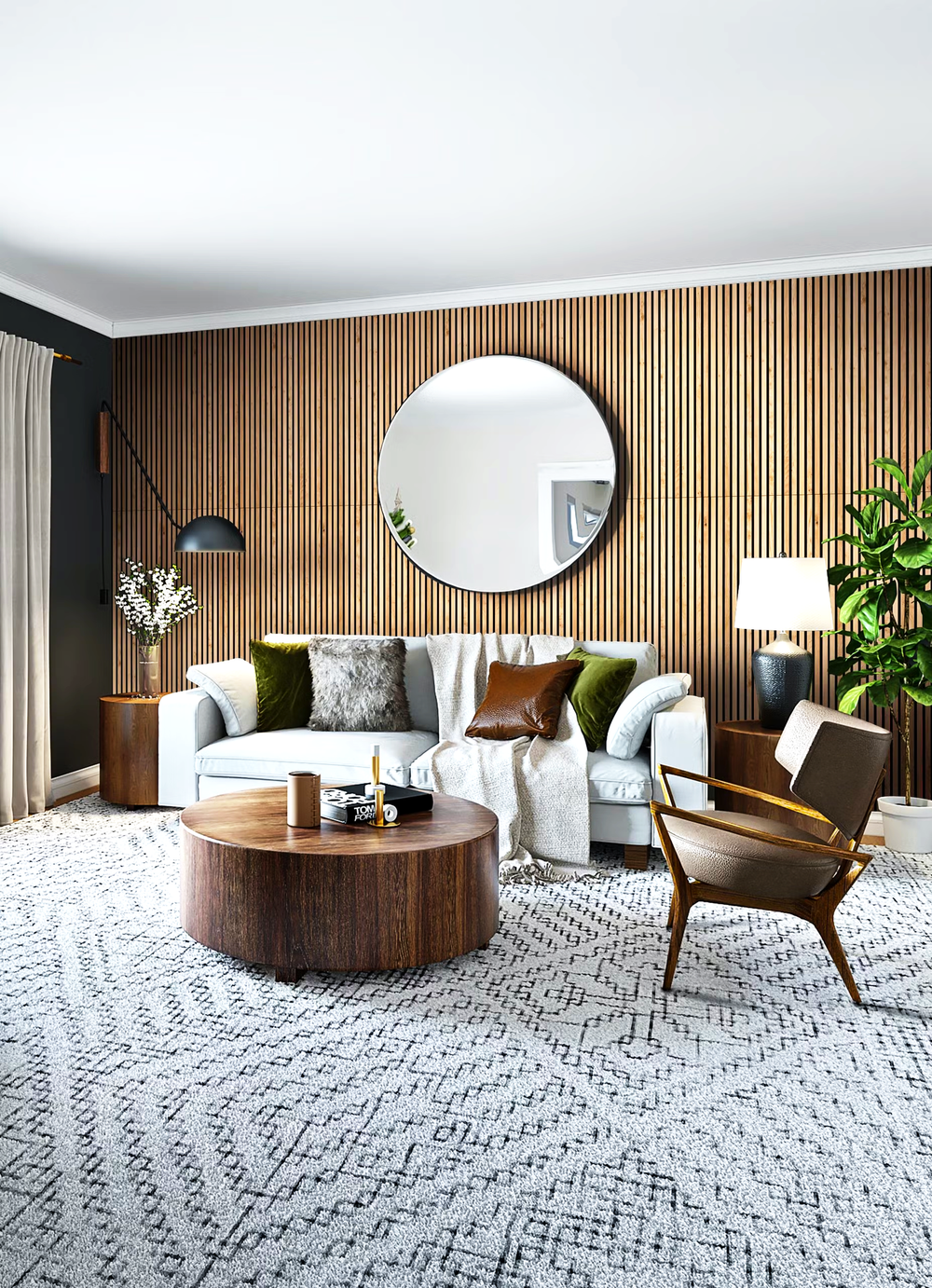 Акустическая панель РП 35 мм Дуб (комплект из двух штук), 278x60 см