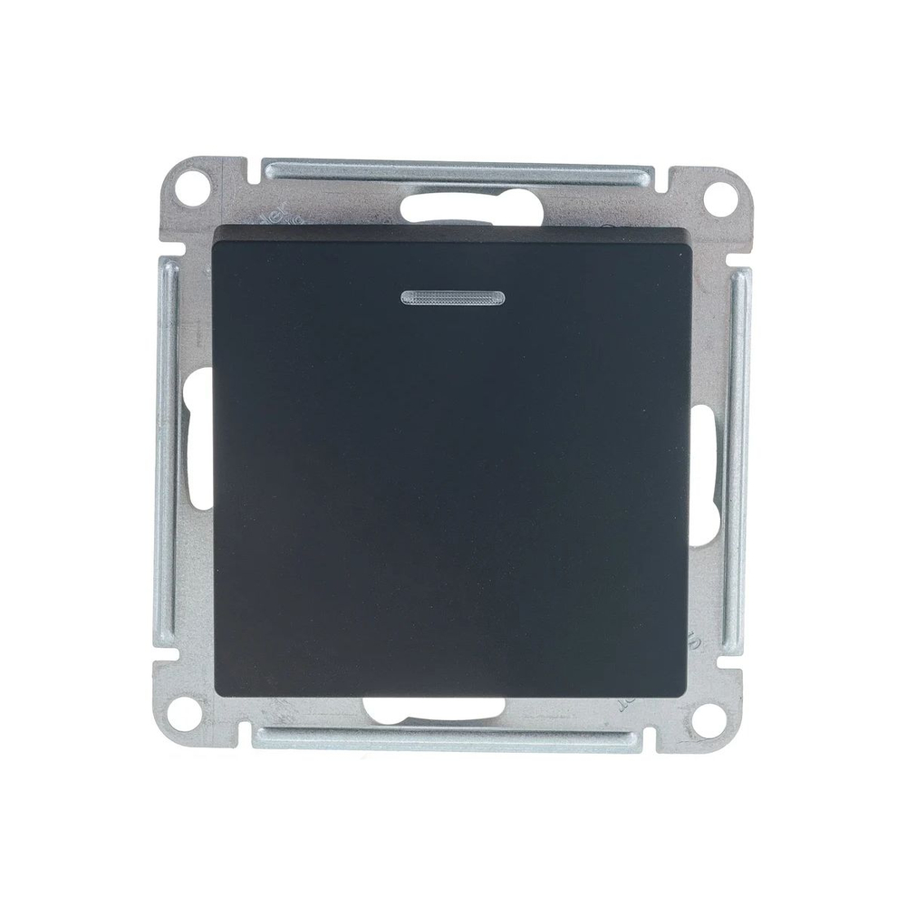 ATLASDESIGN 1-клавишный ВЫКЛЮЧАТЕЛЬ с подсветкой, сх.1а, 10АХ, механизм, КАРБОН ATN001013