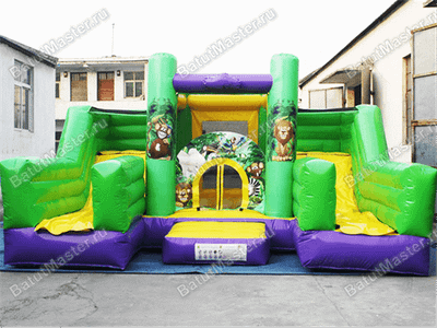 Коммерческий надувной батут "Двойная горочка"