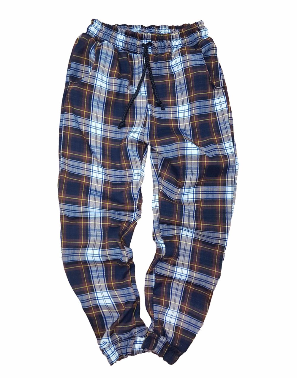 Брюки клетчатые БИЧ Сине-Коричневые