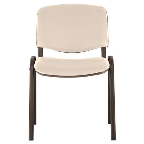 Стул для персонала и посетителей BRABIX "Iso CF-005", черный каркас, кожзам бежевый, 531978