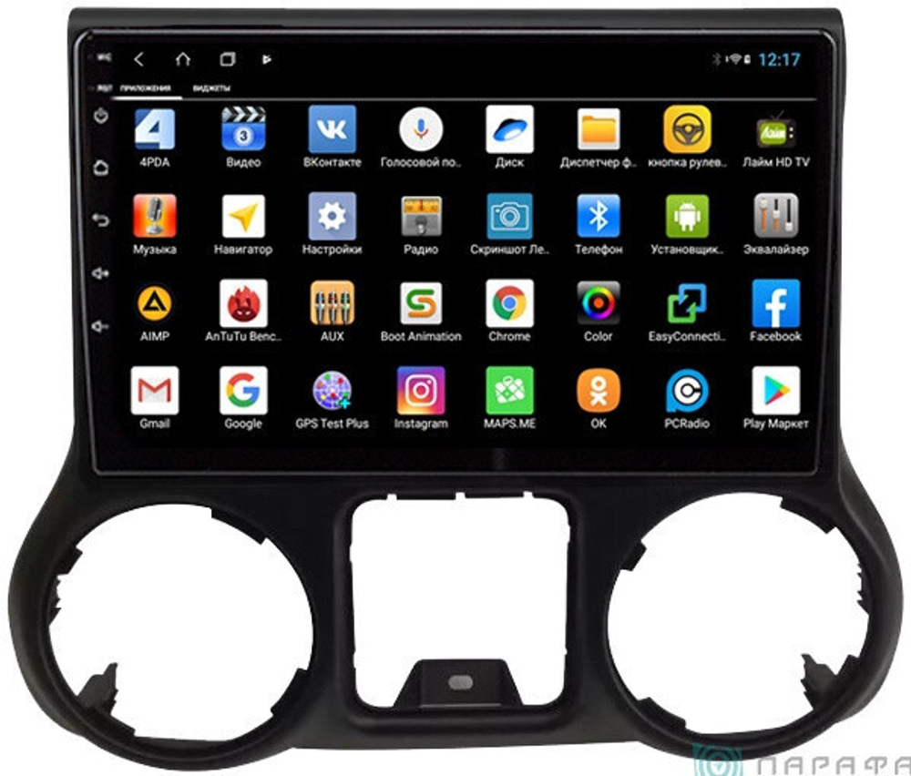 Магнитола для Jeep Wrangler 2015-2018 - Parafar PF099XHD на Android 13, 8-ядер, 4Гб+64Гб, CarPlay, 4G SIM-слот