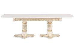Деревянный стол Морнит 180(240)х100х76 слоновая кость / золото
