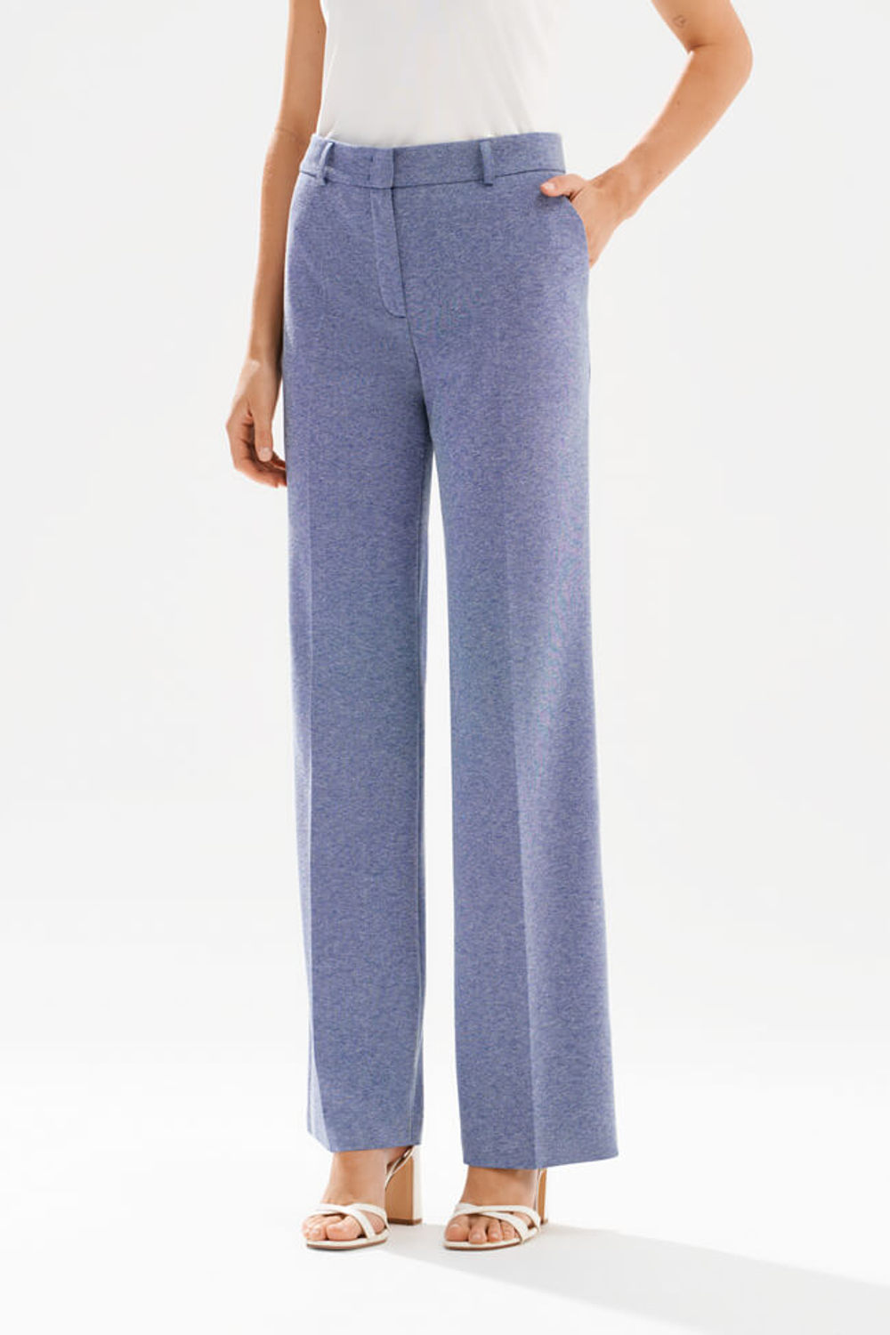 31238 Брюки женские (синий меланж)