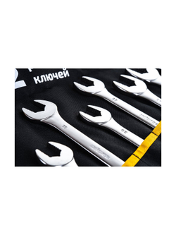 Набор рожковых ключей 12 предметов Inforce, Сталь Cr-V, 6-32мм, профессиональный, 06-05-44