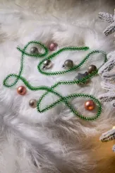 Мишура Бусинка д.15 мм., дл.2 м., зеленый, КАЗ КОМ (Г-219/зеленый)