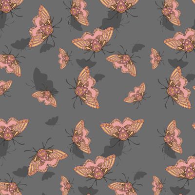 Pattern gentle pink butterflies seamless   illustration