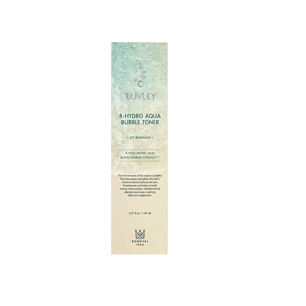 Buvley Нежный аква-мусс для увлажнения кожи с океаническим комплексом  8-Hydro Aqua Bubble Toner 150 мл