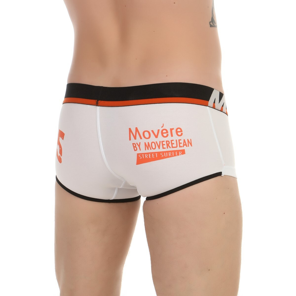 Мужские трусы хипсы белые с черной резинкой Movere RR5017-4