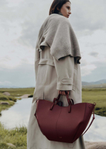 Сумка Polene Cyme EDITION TEXTURED BLACK CHERRY