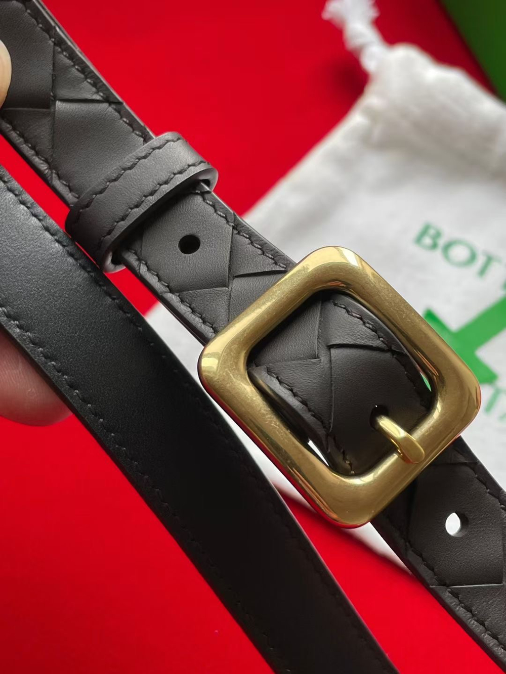 Ремень с крупным клетчатым плетением